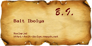 Balt Ibolya névjegykártya